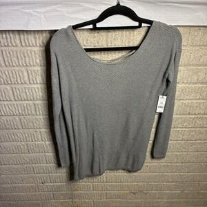 Garage Stone Grey Mix Chandail Lace Back Lace Up Sweater‎ XS